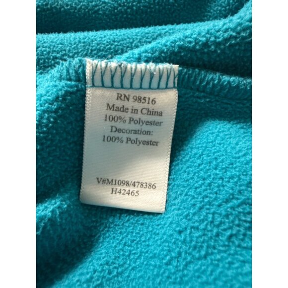 Coldwater Creek Size 1X Fleece V-Neck Long Sleeve Floral Print Pullover - Picture 6 of 8